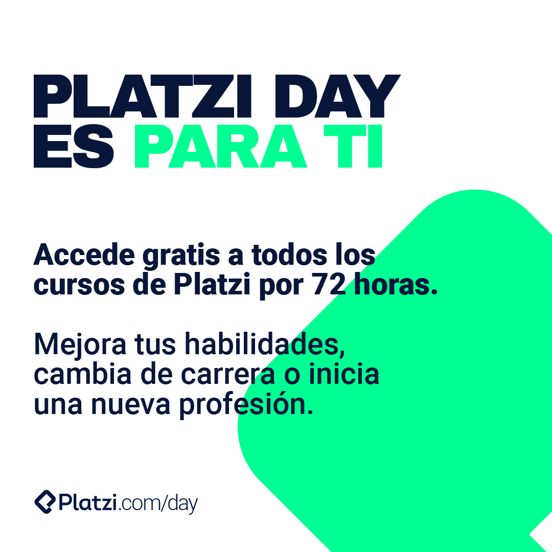 platzi's tweet image. 🚨 #PlatziDay ➡️ platzi.com/l/day_1022t/