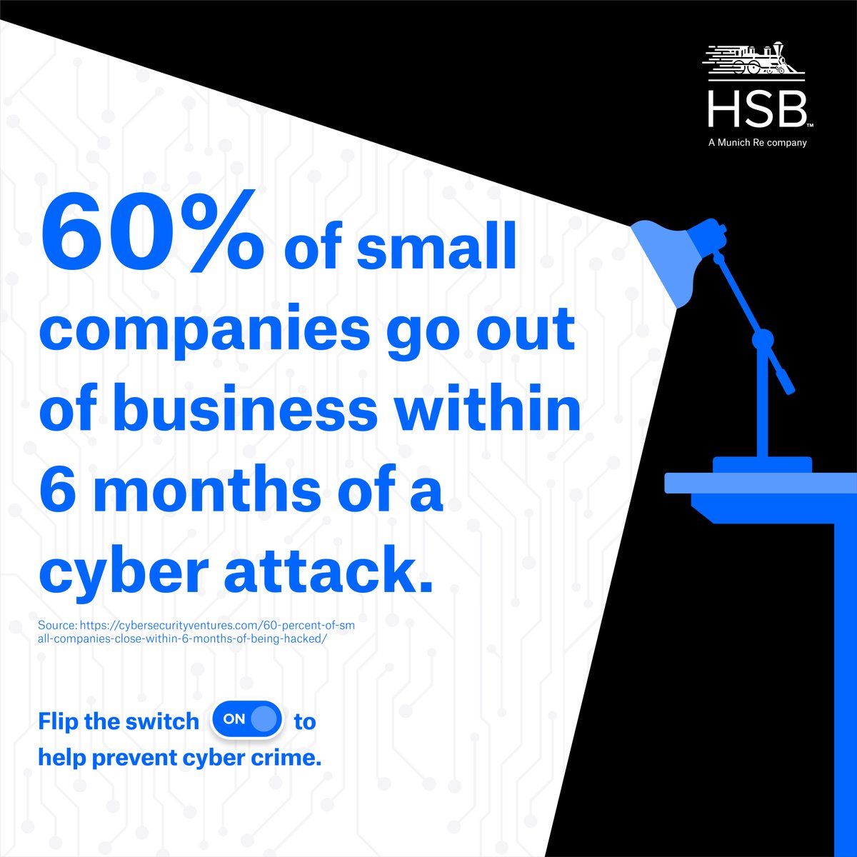 Did you know small businesses are three times more likely to be targeted by cybercriminals than larger companies? HSB provides helpful services ike Cyber Safety powered by Zeguro to help you dodge the cybercrime bullet. #CybersecurityAwarenessMonth munichre.com/hsb/en/product…