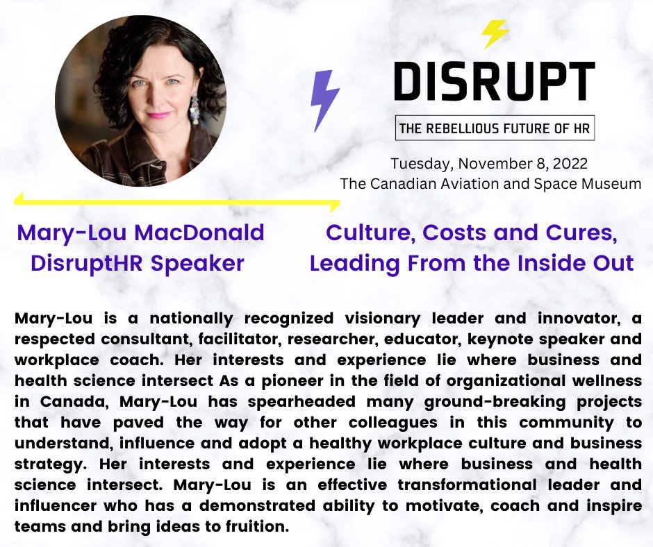 DisruptHROttawa's tweet photo. #MeettheDisruptors - We'd like to extend a warm welcome to @marylouihbc as a Speaker to DisruptHR Ottawa !
Mary-Lou will take on the challenging topic of building culture !
Get your tickets NOW: https://t.co/cU7TTdUo3S
#disrupthr #hrleaders #hrprofessionals #hrcommunity https://t.co/a36mNhxdXt
