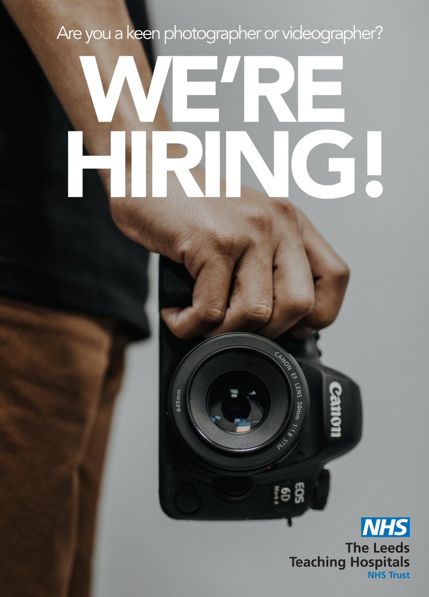 We’re Hiring! 

We are currently looking for a photographer/designer/videographer to join the dental photography team <a href="/LeedsHospitals/">Leeds Teaching Hospitals</a> in partnership with <a href="/leedsdentistry/">Leeds Dental School</a>.Salary £27k - £32k.

To apply visit: beta.jobs.nhs.uk/candidate/joba…

#medicalphotography #dentalphotography <a href="/NHS_Jobs/">NHS Jobs</a>
