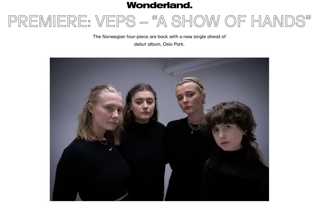 👏👏👏#NewMusicFriday @Vepsofficial drops a new premiere, 'A Show of Hands', over @wonderlandmag wonderlandmagazine.com/2022/10/28/pre…