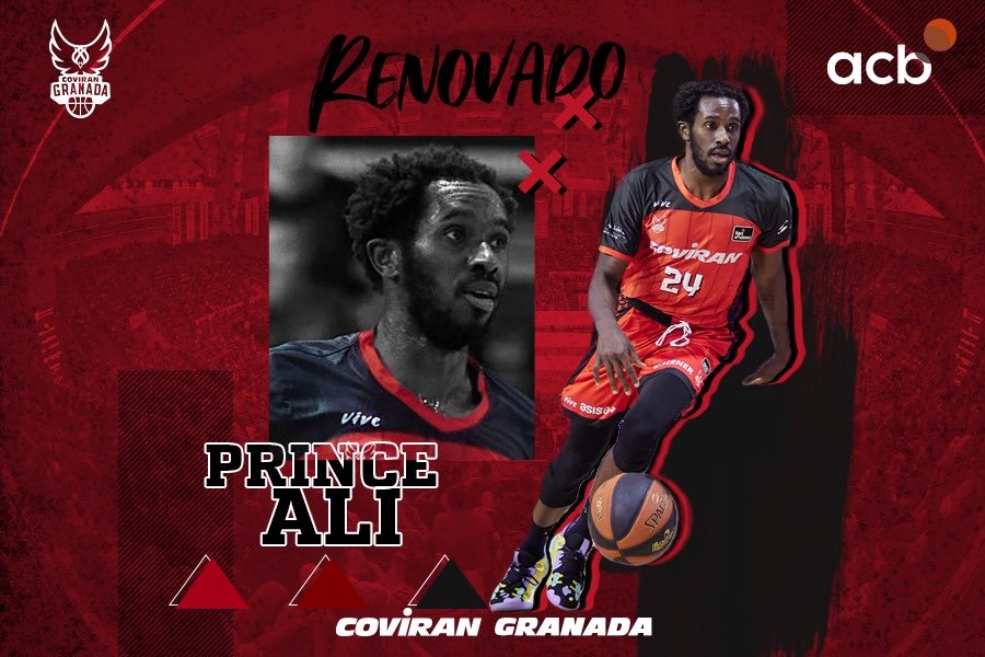 🖋 ¡RENOVADO! Prince Ali (@Princesmoove23) seguirá defendiendo la camiseta de Covirán @FundacionCBG en #LigaEndesa los dos próximos meses. #MercadoACB