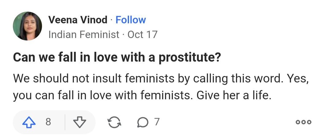 nandhakumar's tweet photo. @DeepikaBhardwaj @ridhimb Looks like she is a Fake feminist who just wants to bring shame to this Feminism ideology. https://t.co/J0l7HH90Ht