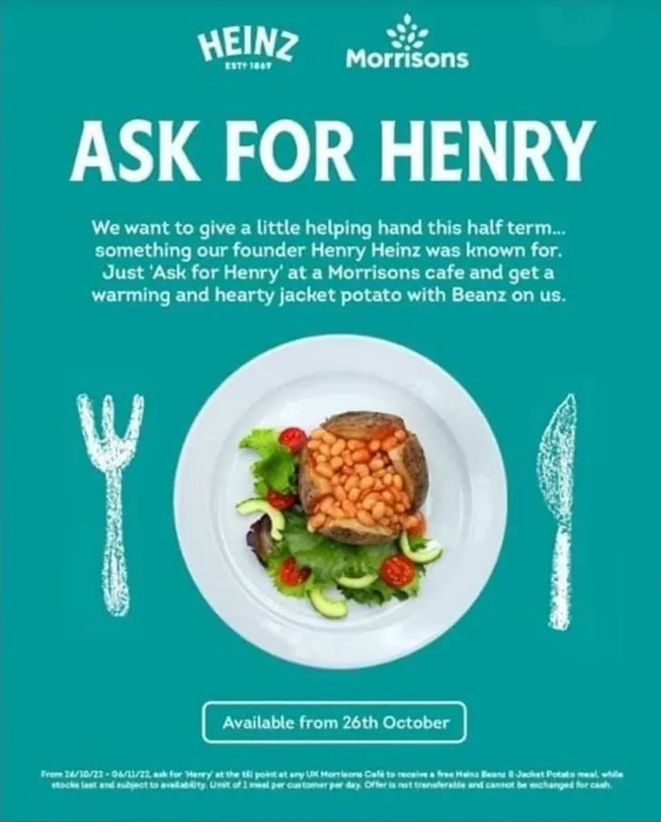 barbie2022C's tweet photo. Until 6th November I think, free lunch.
#free #morrisons #freefood https://t.co/WUjsMoPJK3