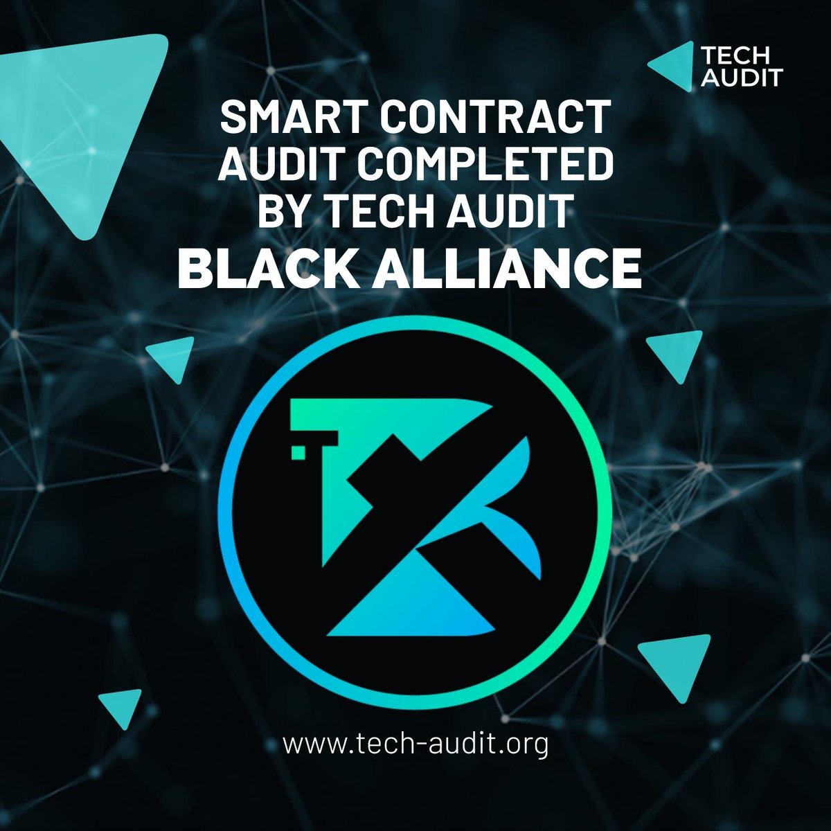 Hey there dear community members! BLACK ALLIANCE (@BLA_Coin) is audited and listed, check the report by link below

Projects website 🌐:
black-alliance.com

Audit link:
github.com/Tech-Audit/Sma…

More info:
tech-audit.org