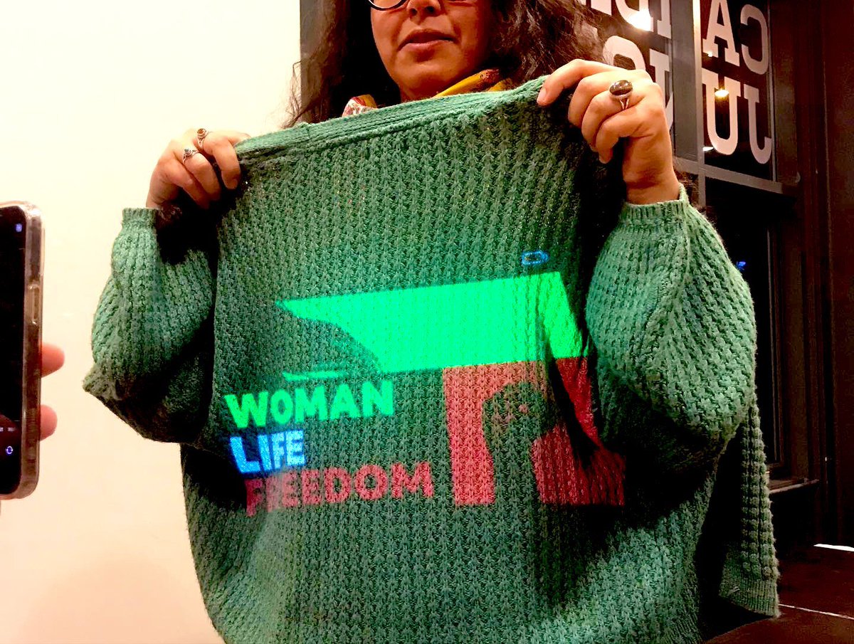 thehiveipswich's tweet photo. A group of us from The Hive went to @CambJunction to see @ukartistswlf share info about artists are responding to the women led protests in Iran. @MehrdadSeyf have such a great talk showing moving work from loads of artists &amp; @DeDomenici show his film.
Can’t wait to make content! https://t.co/xcZHwldCQs