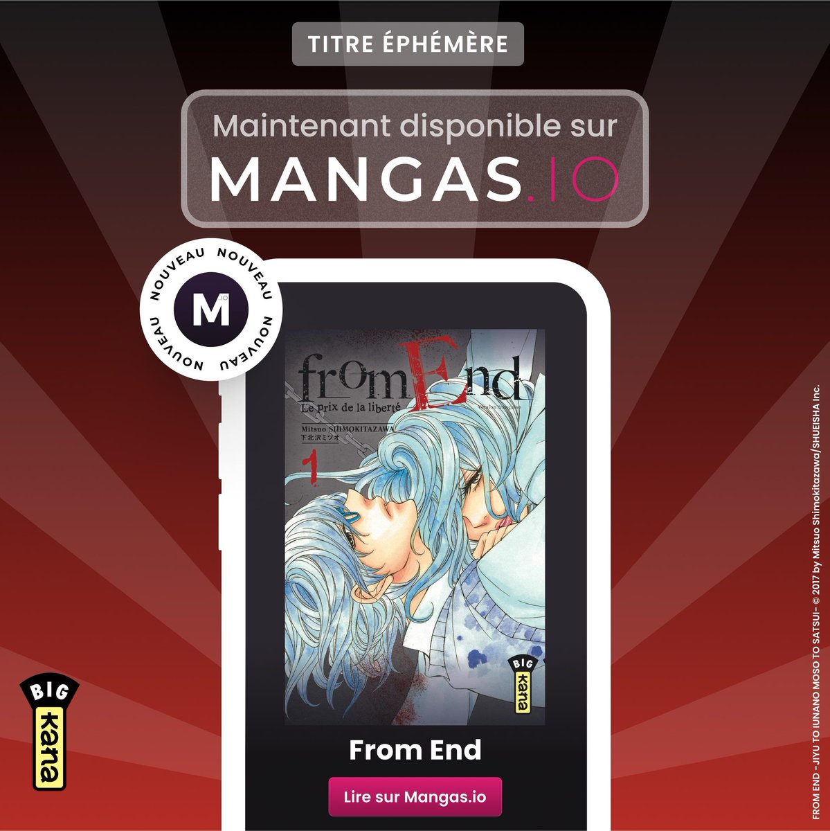 io_mangas's tweet photo. [NOUVEAUTÉ] Découvrez #FromEnd un thriller palpitant mettant en avant la confrontation d'un psychopathe avec ses 2 victimes, nous poussant à réfléchir sur ce qu'est vraiment la vengeance. 😱

⚠ : ce titre est pour un public averti tant il est perturbant, violent et psychologique https://t.co/DORehSlLkg
