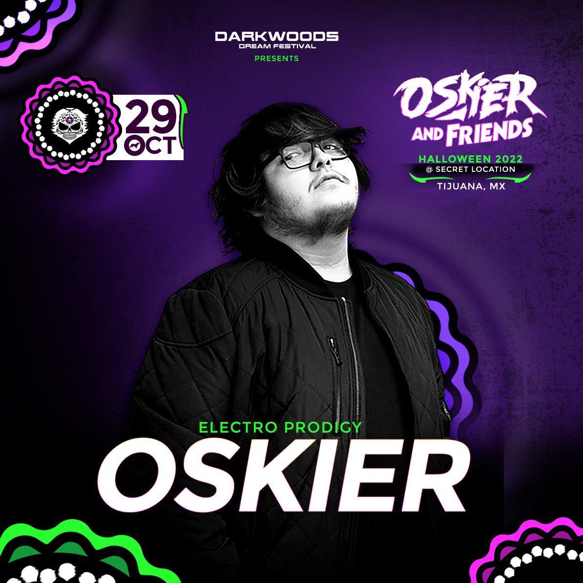 Our lineup for #OskierAndFriends: Halloween 2022. See you in Tijuana this Saturday, October 29th! 💀