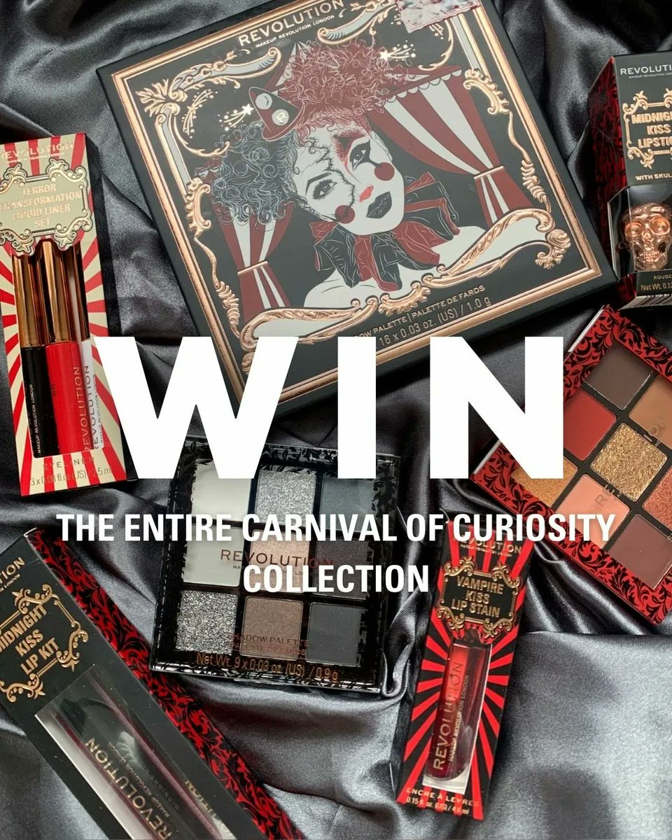 superdrug's tweet photo. RT &amp; follow 2 #WIN the @makeupRVLTN Carnival of Curiosity collection ✨ Competition ends 23:59 28/10/22, T&amp;Cs apply please see bio 🥰 16+ and UK Only. Superdrug Stores PLC is the promoter. https://t.co/slJ5feJ58K