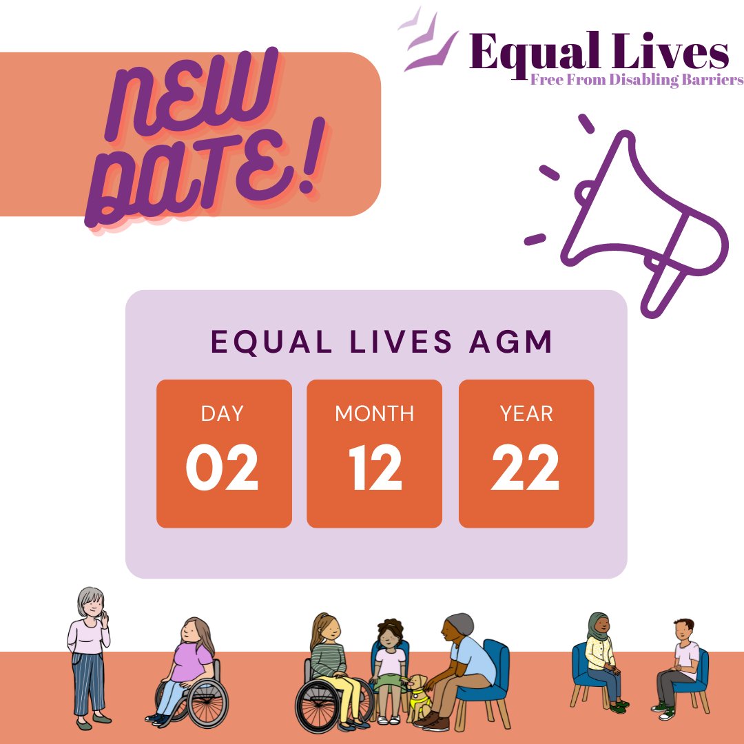 Our AGM will be held on Friday 2nd December from 12.30 to 3.30pm. To find out more about our guest speaker, presentations, and how you can join us, read our latest blog. equallives.org.uk/blog