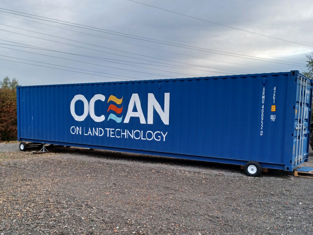 OceanonLandTech's tweet photo. Today we say 'bon voyage' our first full-sized oyster hatchery, which is now on a 2700+ mile journey from our manufacturing hub in Northamptonshire to The Verschuren Centre in Cape Breton, Nova Scotia. If you have a custom project you think we can help with, send us a DM 📥 https://t.co/lhlfqcqaf6