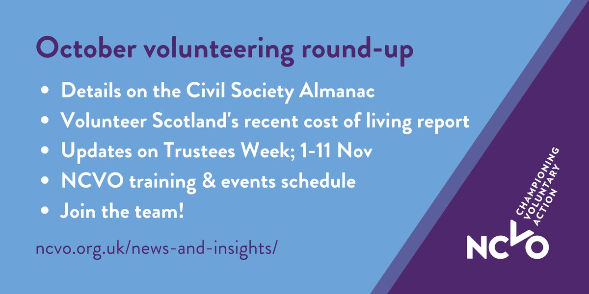 Check out our latest volunteering round-up here 👉 bit.ly/3Nd9KnF