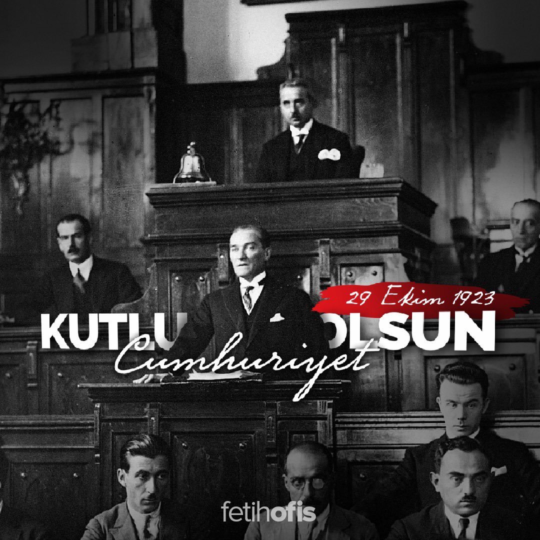 fetihofis's tweet photo. 29 Ekim Cumhuriyet Bayramı Kutlu Olsun…
“Ey yükselen yeni nesil, istikbal sizindir. Cumhuriyeti biz kurduk, O’nu yükseltecek ve sürdürecek olan sizlersiniz.”  
Gazi Mustafa Kemal Atatürk.
#29EkimCumhuriyetBayramı https://t.co/HLcdAqZErT