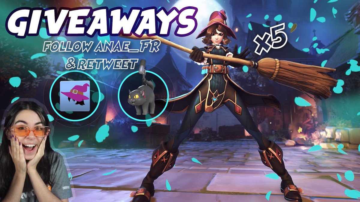 Anae_fr's tweet image. 🚨ALERTE GIVEAWAYS🚨
· 5 Bundle Kiriko Sorcière contenant chacun : 
1 Skin Légendaire Kiriko, 1 pendentif chat, 1 entrée en scène, 1 bannière et 1 icône Kiriko Sorcière.

POUR PARTICIPER :
😀 Follow @Anae_fr
♻️ Retweet ce post 
🫶 Jouez Kiriko en ranked (bonus)