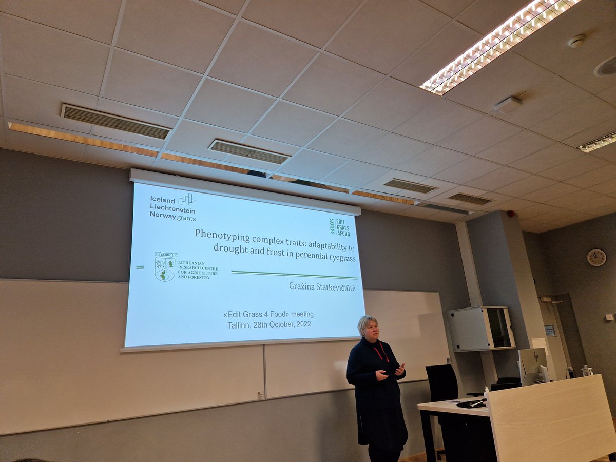 Dr. Gražina Statkevičiūte presents challenges for phenotyping complex traits in perennial ryegrass @TallinnTech  #EEAGrants 
#EEANorwayGrantsLatvia
