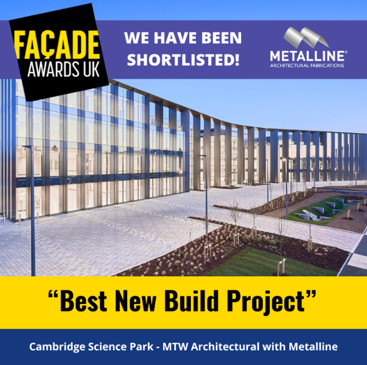 MetallineUK's tweet image. We have been shortlisted for the “Best new build project” at this years Facade Awards UK! 

Find out more about this project here - metalline.co.uk/project/unit-2… 

#FacadeAwards #RainscreenSystem #RainscreenCladding #AluminiumCladding