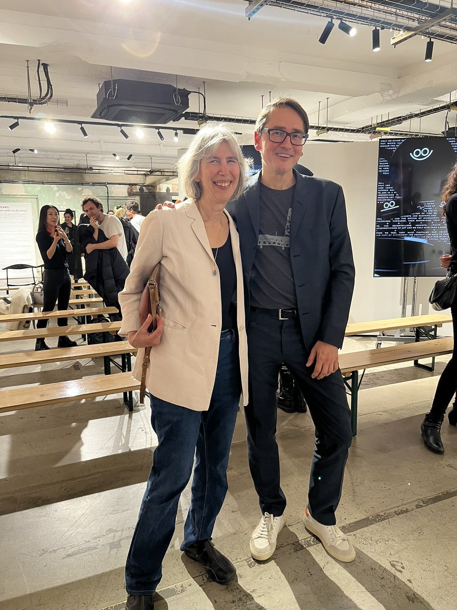 Carla Rapoport (@carlajr) on Twitter photo Look who I bumped into last night at the <a href="/BottoDAO/">BottoDAO</a> party. Looking good <a href="/quasimondo/">Mario Klingemann💧💦</a>! Can’t believe it’s been 4 years since you won <a href="/lumenprize/">The Lumen Prize</a> Gold. Look who I bumped into last night at the <a href="/BottoDAO/">BottoDAO</a> party. Looking good <a href="/quasimondo/">Mario Klingemann💧💦</a>! Can’t believe it’s been 4 years since you won <a href="/lumenprize/">The Lumen Prize</a> Gold.