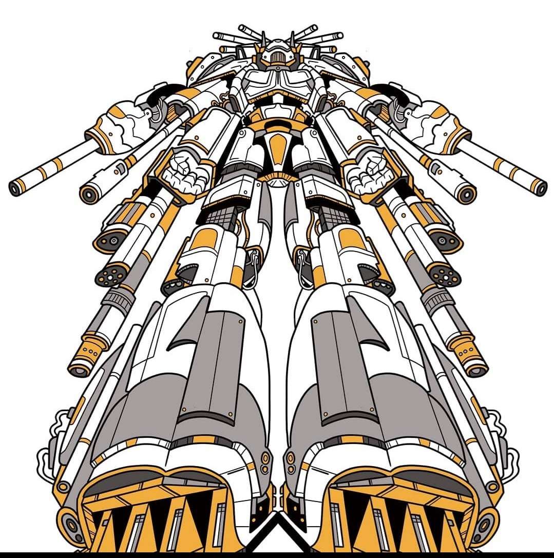 WhiteSquidTokyo's tweet photo. Big Guns Mech Illustration (Dye Sub Full Coverage) 
Sweatshirt for Sk8Mirai@CocoBeach X WhiteSquidTokyo

Should I design some cool Merch for @BodegaBlocksNFT ?

#NFTs #manga #mecha #graphictees #whitesquidtokyo https://t.co/pl6Wu6AZrM