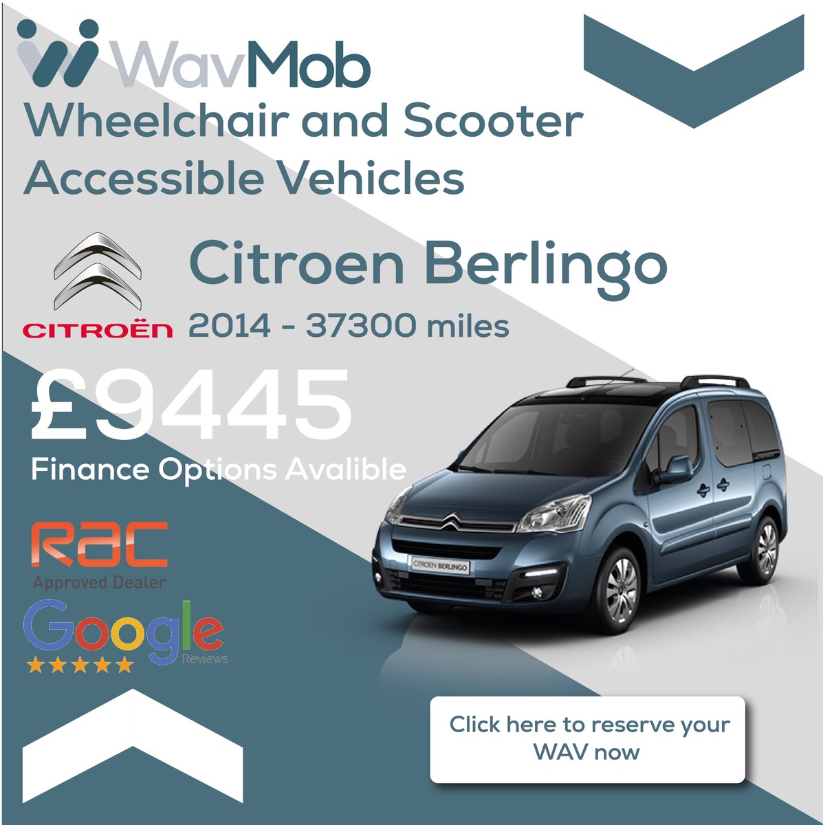 2014 #Citroen Berlingo 2 Seat Wheelchair Accessible Vehicle #WAV - £9,455 - wavmob.co.uk/used-citroen-b…... 🌟 37300 MILES 🌟 1.6 LITRE ENGINE 🌟 #DIESEL 🌟 #MANUAL 🌟 GREAT PRICES OFFERED IN PART EX 👍 LOW RATE FINANCE OPTIONS AVAILABLE 🤯 for full stock list wavmob.co.uk