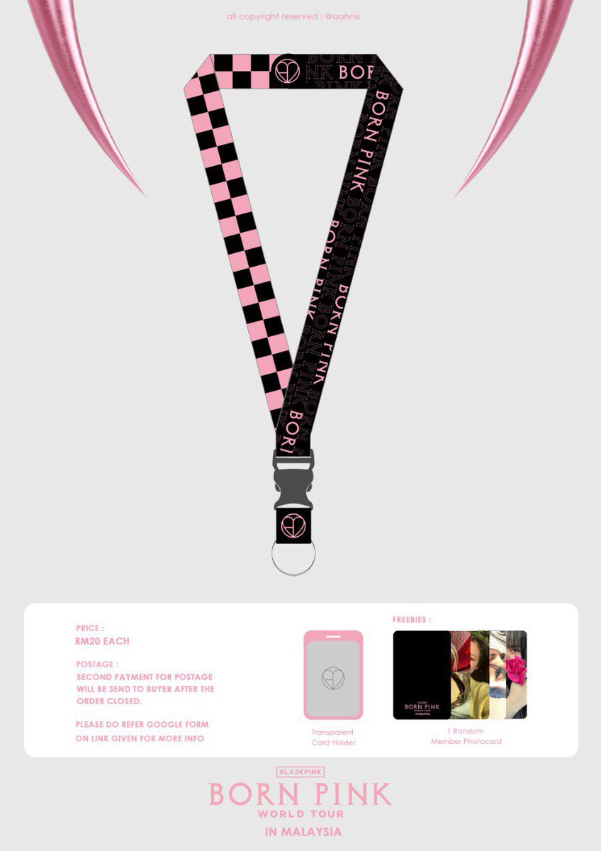 kyeombabo's tweet photo. Greetings to MALAYSIAN BLINKS 🖤💗

BORNPINK WORLD TOUR LANYARD IS NOW HERE! 💗💗

Pre-order period for first batch : 28/10 to 20/11/2022

Please do refer poster and googlve form give below 🖤🖤

Order form : https://t.co/gUscB0xMGG

#BORNPINKinKL #BORNPINKinMY https://t.co/Z1zaMDkYpJ