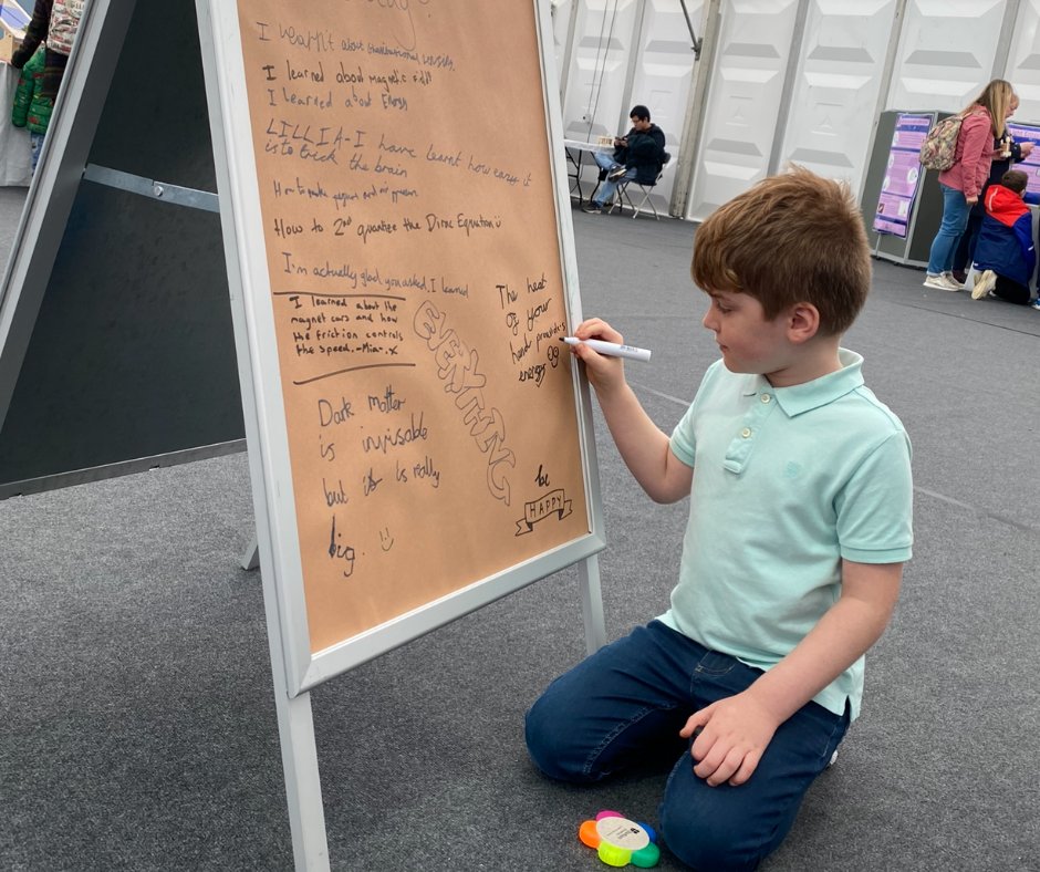 Did you know the heat of your hands produces energy? 💭🔥 Joseph loved learning about energy production at our Celebrate Science Festival! 🚀💡 We're already looking forward to next year, will you be joining us? 🧪🥼 Come back and join us for Community Fun Day this Saturday 🎨