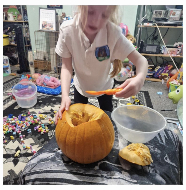 Year1PDCS's tweet photo. Thank you for sharing your homework with us on Hwb, Jit! What a wonderful pumpkin! It looks like Sheva enjoyed the Autumn walk with you! #ambitiouscapablelearners #headpdcs https://t.co/dkkiYq42Jw