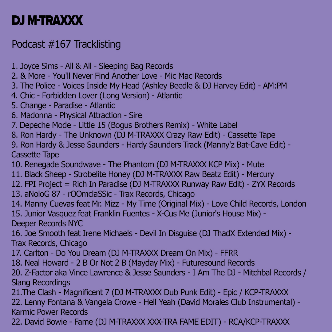 djmtraxxx's tweet photo. Thee Silent Sound System # 167 is available to stream and download now.
Listen to classics special re-edits & Thee Latest In Electronic Muzik & More:
https://t.co/DMeB6WimI8
#djmtraxxx #chicagohouse #deepdisco #techno #acidhouse #housemusic https://t.co/MBQ8juWTNy