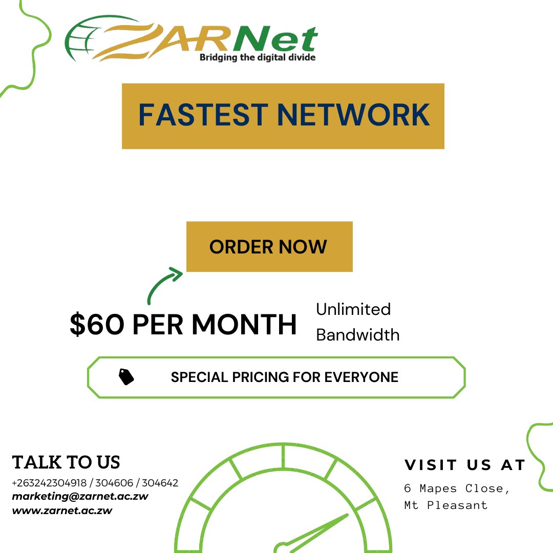 ZarnetZim's tweet photo. Get in touch with us for fast wireless internet in Harare , Bulawayo , Victoria Falls , Masvingo and Mutare. 
#zarnet
#wirelessinternet
#internet https://t.co/gkBWDgqS5A