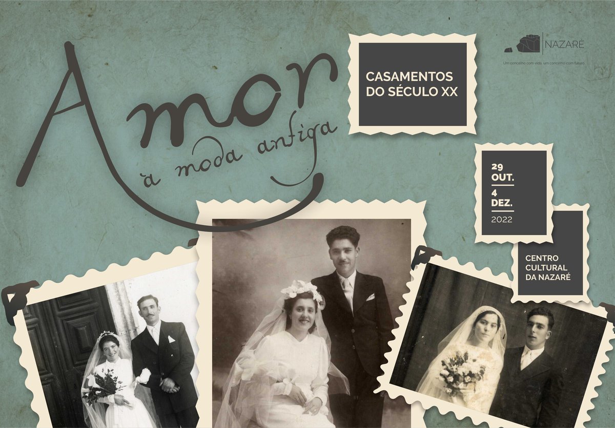 Uma exposição sobre o amor e o casamento de outras décadas em fotografia e objetos, no Centro Cultural, para visitar de  segunda a sexta-feira: 9h-13h e 14h-17h e aos fins de semana:10h-13h e 14h-18h
Entrada gratuita 
findoutnazare.pt/listing/exposi…
#findoutnazare  #visitnazare