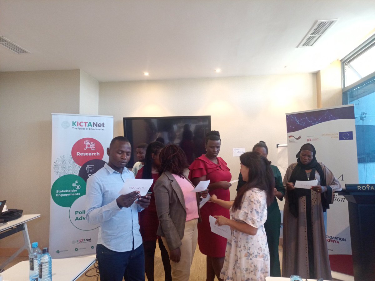 KICTANet's tweet photo. On examples of OGBV, participants tick areas where they have felt 🎯. Majority 
✅Cyber stalking
✅Cyber harassment
✅Cyber billing, trolling

As common areas for them #DigitalEnquirerKit @giz_gmbh @DTC_Kenya @GermanyinKenya https://t.co/3xMSFsC9o2