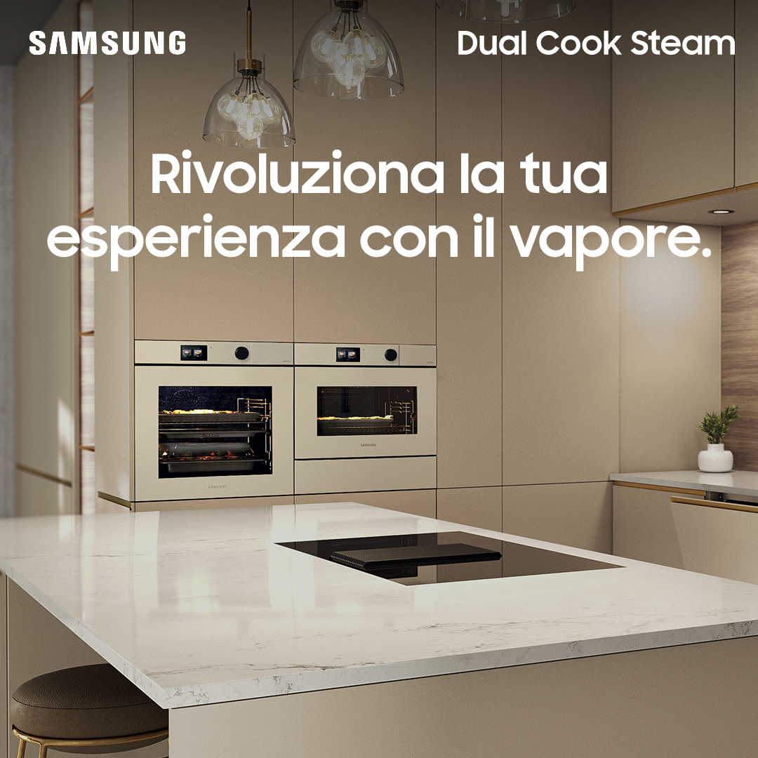 SamsungItalia's tweet photo. Divertiti a sperimentare un nuovo modo di cucinare con il forno Samsung #DualCookSteam #Serie7. Grazie alla cottura 100% vapore puoi sfornare piatti sani e gustosi senza perdere alcun sapore.
Scopri di più su: https://t.co/crCf7w0nJb https://t.co/FO8iZLmPlB