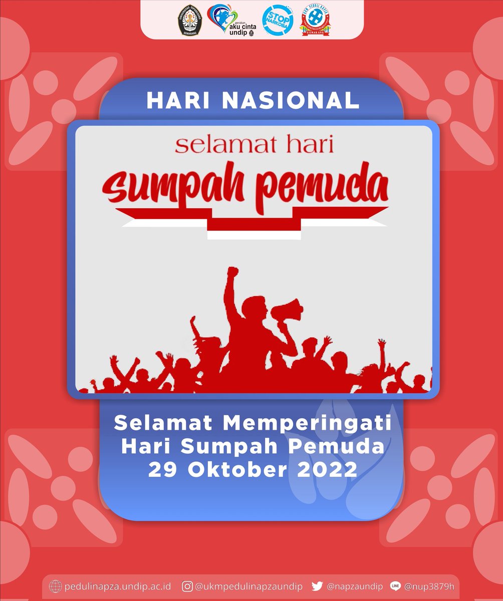 [HARI SUMPAH PEMUDA] 

"Kami Putra dan Putri Indonesia, mengaku bertumpah darah yang satu, tanah air Indonesia." 
"Kami Putra dan Putri Indonesia, mengaku berbangsa yang satu, bangsa Indonesia."
"Kami Putra dan Putri Indonesia, menjunjung bahasa persatuan, bahasa Indonesia."