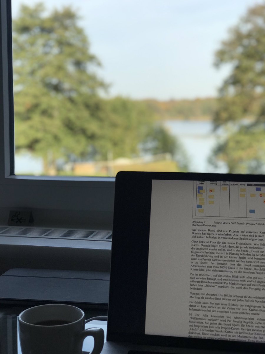 Heute Tag 2 meiner Schreib-Klausur: Im schönen Hotel <a href="/Toepferhaus_/">Seehotel Töpferhaus</a> bringe ich mein Buch“#Kanban - kurz und gut“ voran! Die ideale Umgebung für Fokus :)