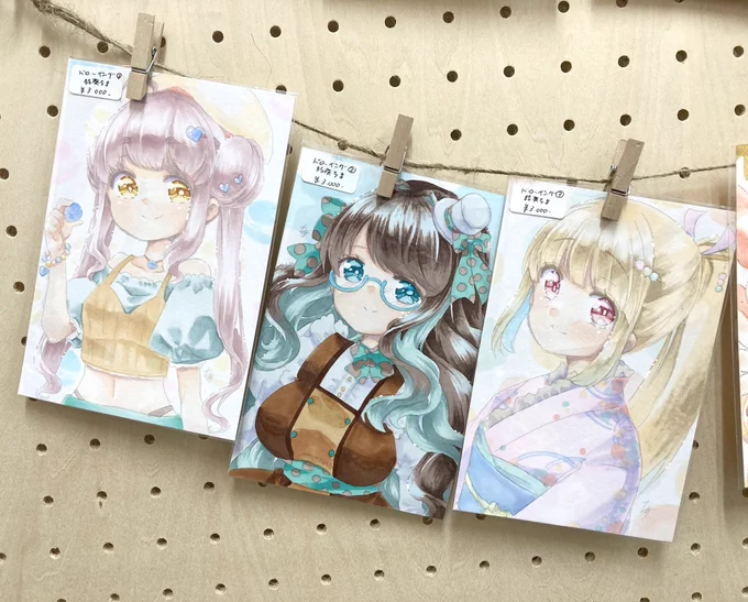 galleryglad.様 の  #sweetsmagic展 搬入行ってきましたもう本当ね…見て!全作家様の作品達が可愛いし美味しそうだし綺麗だしすっごい豪華すっごい豪華見応えすごいですメインビジュアル担当の優樹ユキ様( )ともお話できて楽しかったです生原画は特別だ 