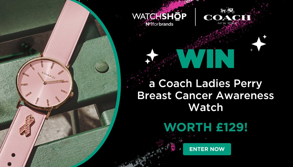 💕#COMPETITION TIME 💕  #WIN a <a href="/Coach/">Coach</a> Ladies Perry Breast Cancer Awareness Watch worth £129! 🤩 

HOW TO ENTER:
Follow <a href="/Coach/">Coach</a> 
Follow <a href="/WatchShop/">WatchShop</a> 
Like, RT and Comment below with #WATCHSHOPWINS

Ends 31/10 @ 2pm! T's&amp;C's apply: ow.ly/Cmml50Jqf8I