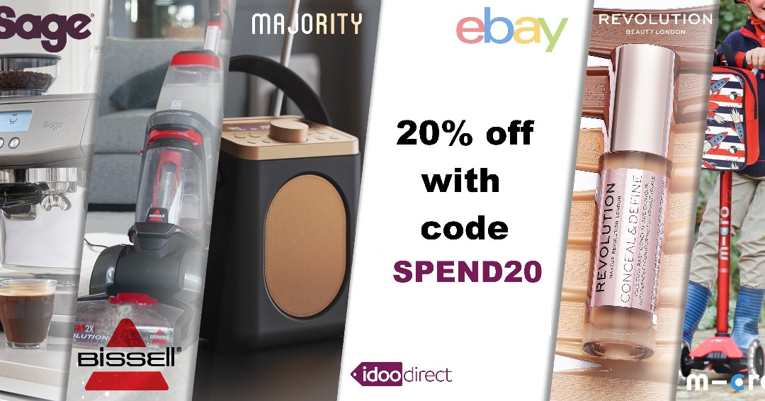 XSItems's tweet photo. Take advantage of this spooky 20% coupon code on @eBay_UK until midnight Monday 31.10.22 T&amp;C’s Apply 20% off!! Using code SPEND20 @ https://t.co/1449OJf3hH #couponcodes #shop #eBay #sale #Deals #hotdeals #Bissell #Sage # #Halloween #Majority #Home #Garden https://t.co/3OpDWV0Dle