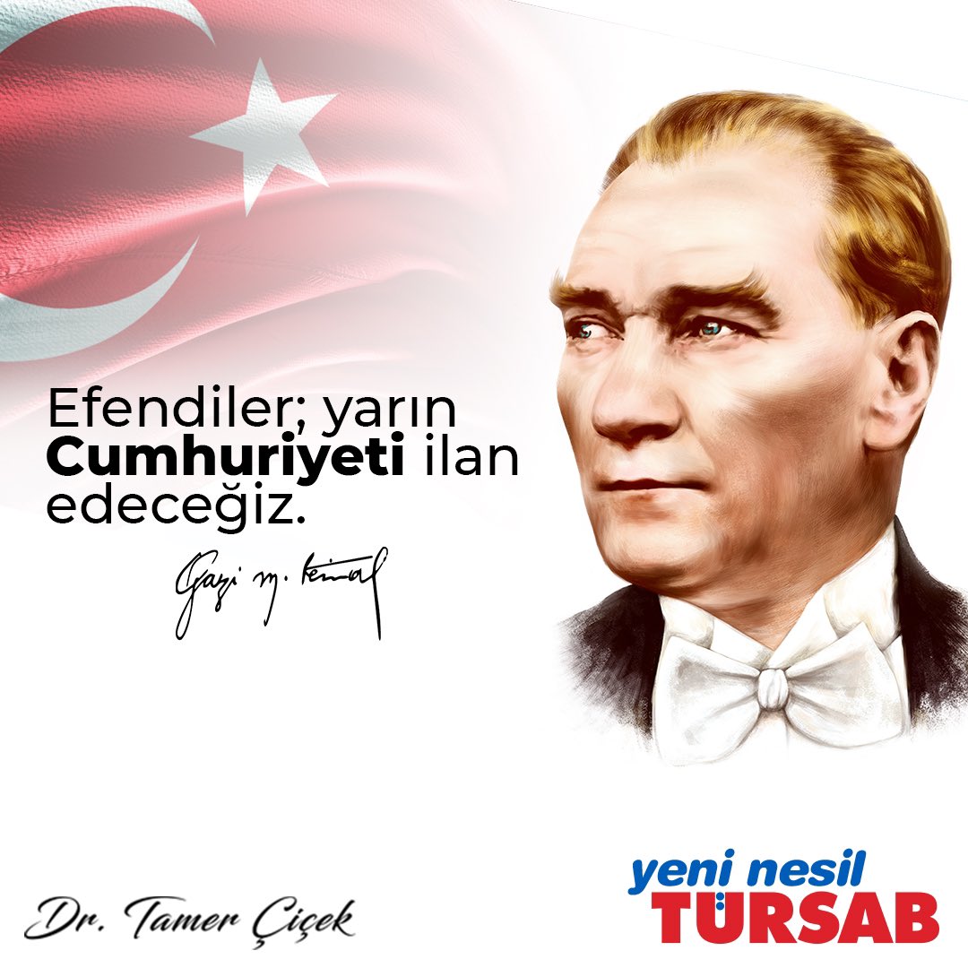 29 Ekim Cumhuriyet Bayramımız kutlu olsun! Bizlere en önemli eseri, cumhuriyeti emanet eden Gazi Mustafa Kemal Atatürk ve silah arkadaşlarına sonsuza dek minnettar kalacağız. 

#29ekim #29ekimcumhuriyetbayramı #cumhuriyetbayramı #mustafakemalatatürk #atatürk #cumhuriyet