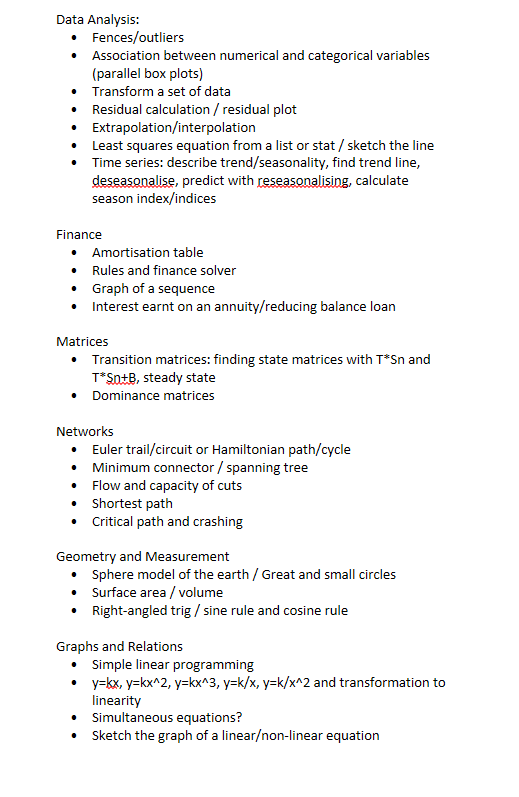 VMN_alex's tweet photo. Had a quick browse of today's Further exam, these are the topics that were missed / more likely for Monday's exam (not including any topics they assess again from today). #VCE #furthermaths #further #VCEmaths #aussieED #mtboz https://t.co/sNqCyzqV76