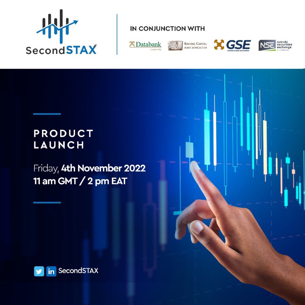 SAVE THE DATE!

Allow us to officially introduce ourselves!

<a href="/SecondSTAX/">SecondSTAX</a> invites you to its much – awaited Product Launch, on Friday, 4th November 2022 at 11 am GMT / 2 pm EAT. 

Register to attend here: bit.ly/SSXLaunch

#SecondSTAX #SSX #SSXLaunch