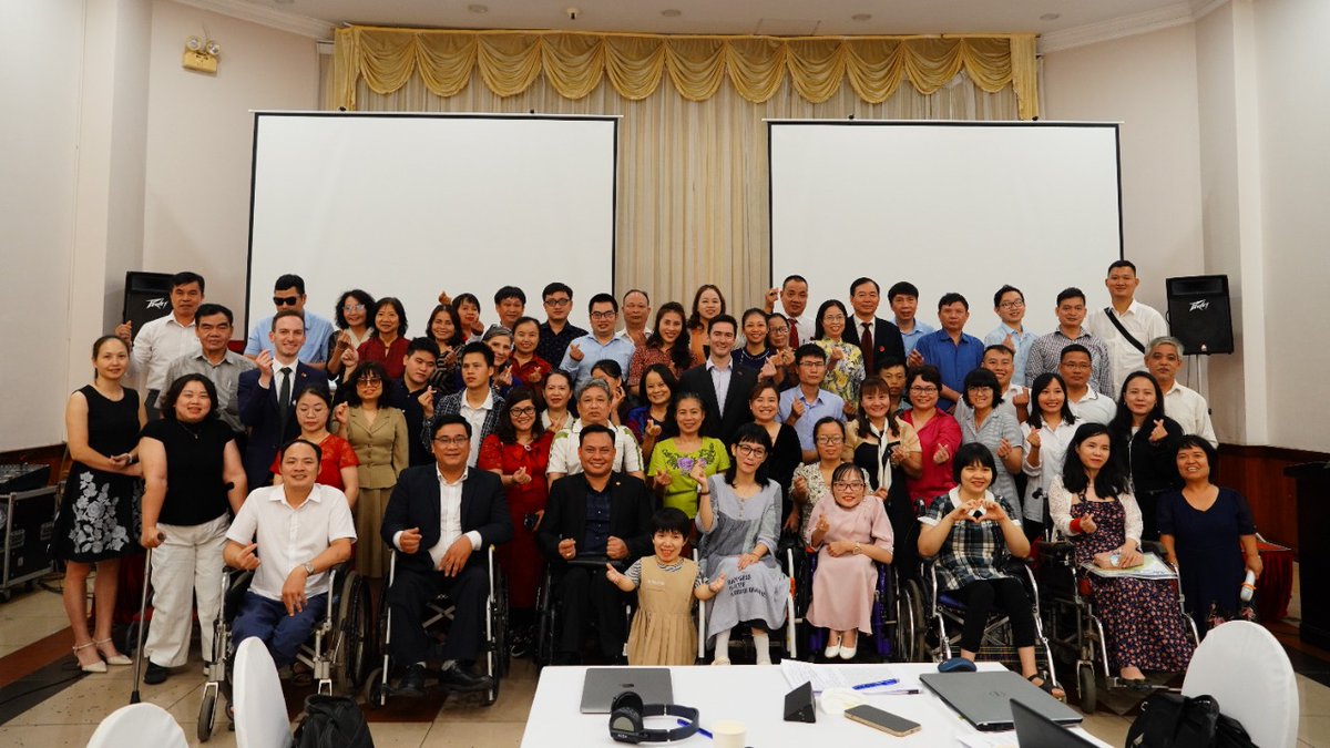 The energy & commitment in the room was palpable Great to interact with #PwD community in 🇻🇳and the orgs that support them in the launch of our 3-yr training journey toward greater political participation of persons with disabilities in elected bodies. 🙏 Irish Aid & DFAT