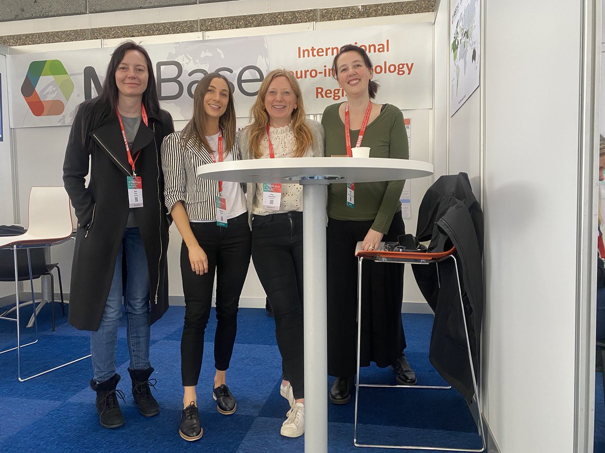 vjokubaitis's tweet image. Visiting the hard working team at the @MSBase_Registry booth at #ECTRIMS2022 thank you to Charlotte Sartori, Pam Farr, Rein Moore, and Dusko Stupar for their amazing work on the operations team making the magic happen 🙌🏻