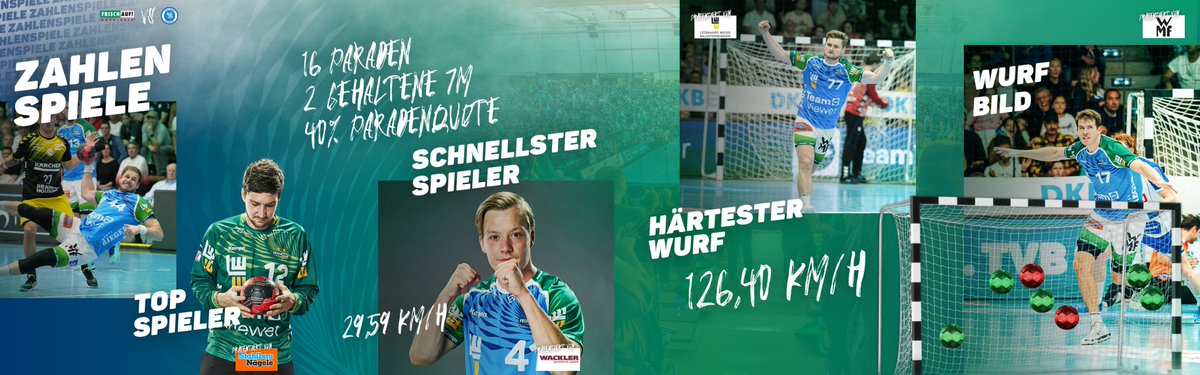 FRISCHAUFGP's tweet photo. Zahlenspiele zum gestrigen Derby! 🔢 Daniel #Rebmann sticht besonders hervor, Tobi #Ellebaek ist mit 5️⃣ Treffern der beste Werfer! #Zamma https://t.co/sKkPLlsF72