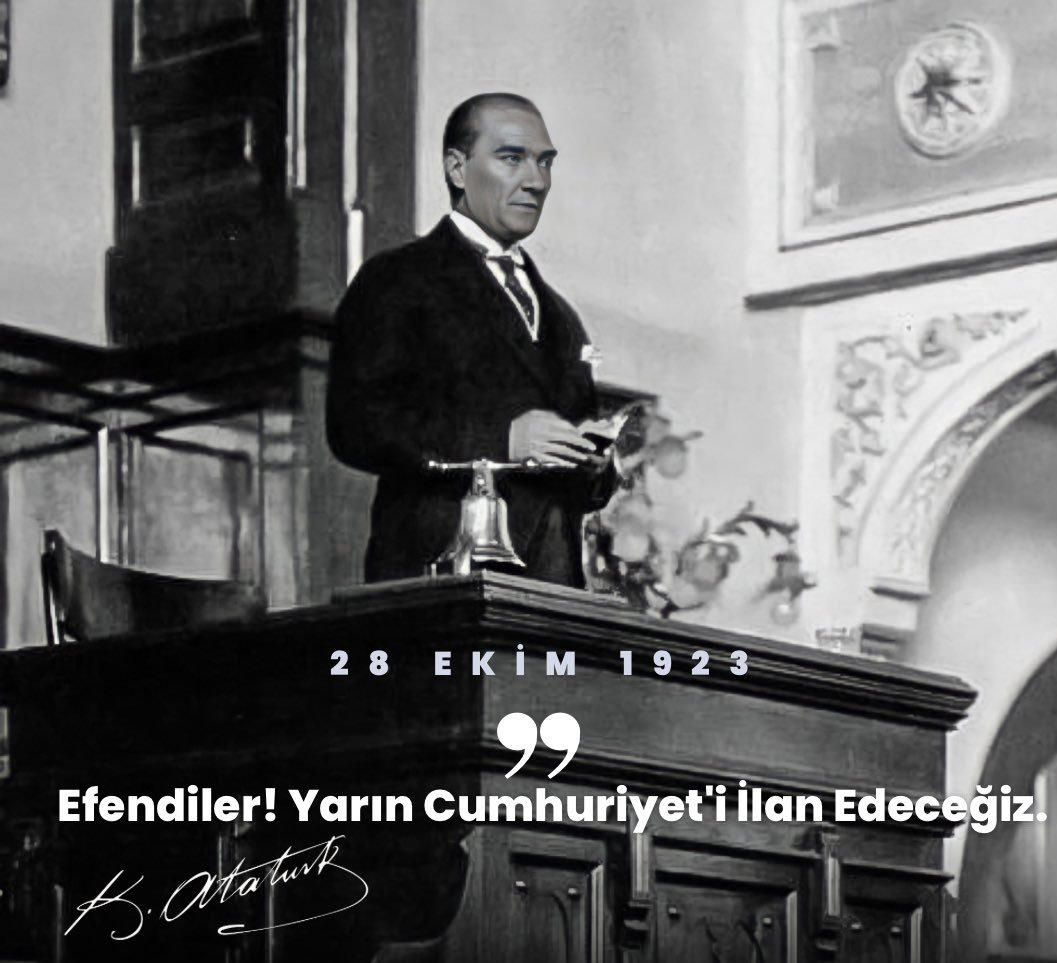 Ey yükselen yeni nesil! İstiklal sizsiniz. Cumhuriyeti biz kurduk,onu yükseltecek ve yaşatacak sizsiniz. Mustafa Kemal Atatürk