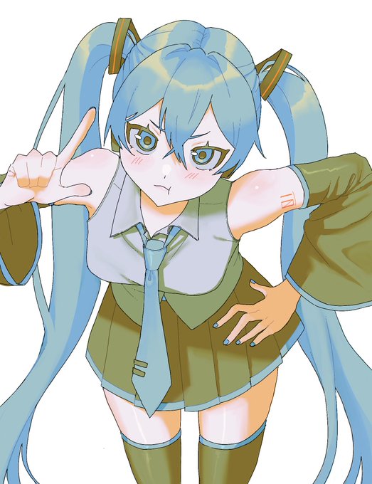 線画練習ミクちゃそ 