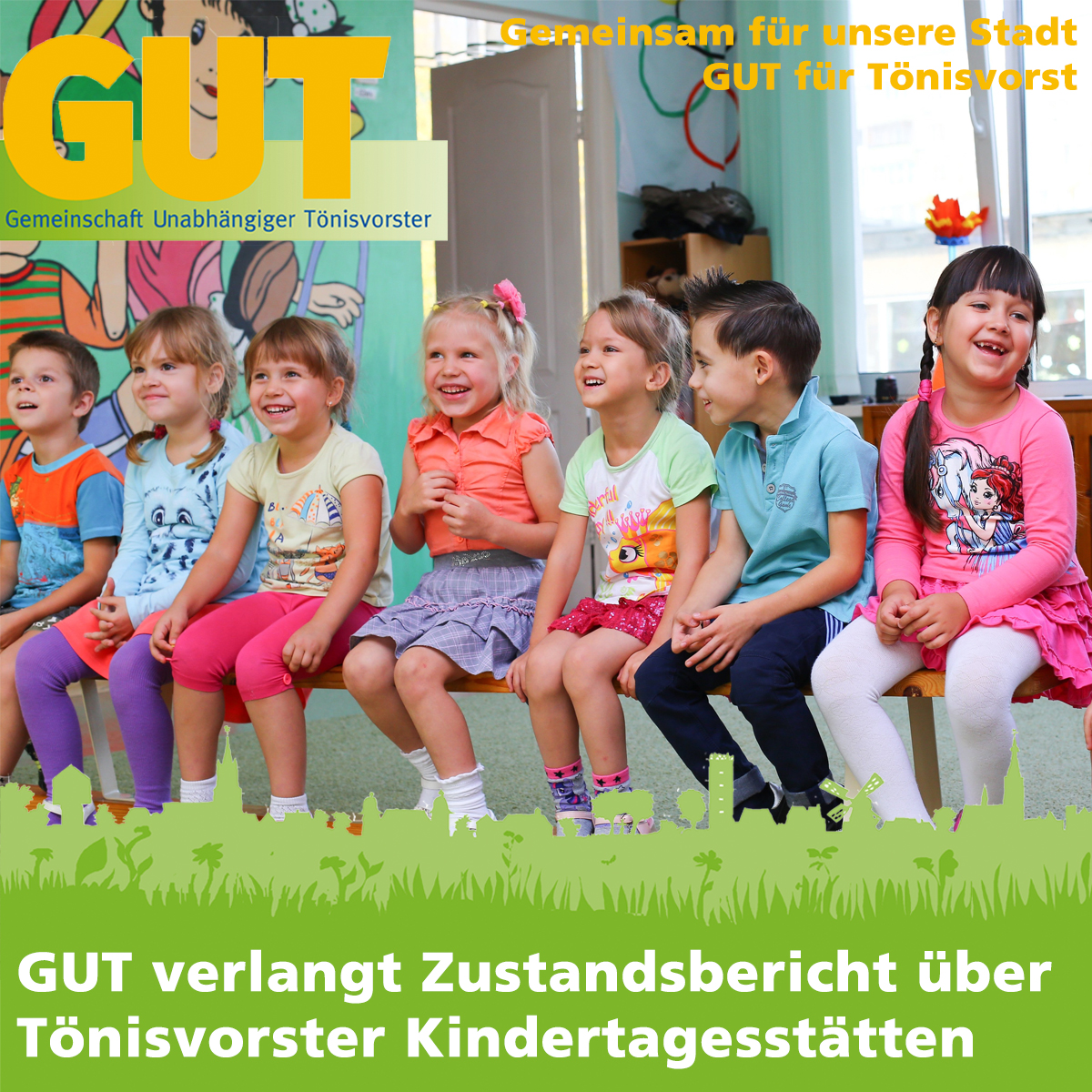 GUTfuerTV's tweet photo. GUT verlangt Zustandsbericht über Tönisvorster Kindertagesstätten 
https://t.co/4G7JIJVjC0 
#Kinderbetreuung #Kindergarten #Kindertagesstätte #Bildungsbericht

#GemeinsamFuerUnsereStadt 
#GUTfuerToenisvorst https://t.co/8kajsTwrS0