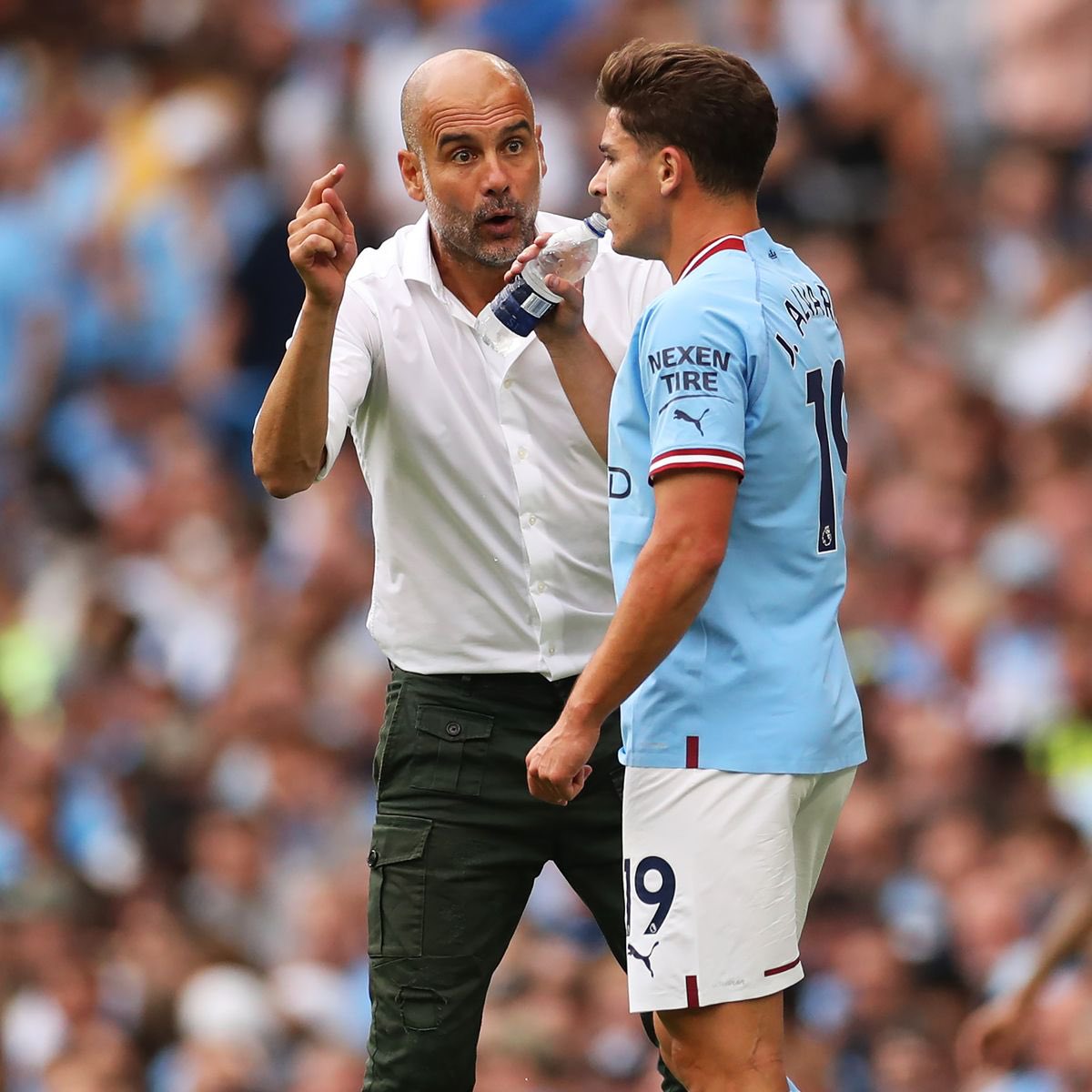 AlbicelesteTalk's tweet image. Julián Álvarez: “When it was one of my first days at City. There were Portugeses, Rodri, Pep and were talking about who could win World Cup. They say Portugal, France, etc.. I haven’t said anything. And Pep told them, do you know who has the most chances? And he pointed to me.”