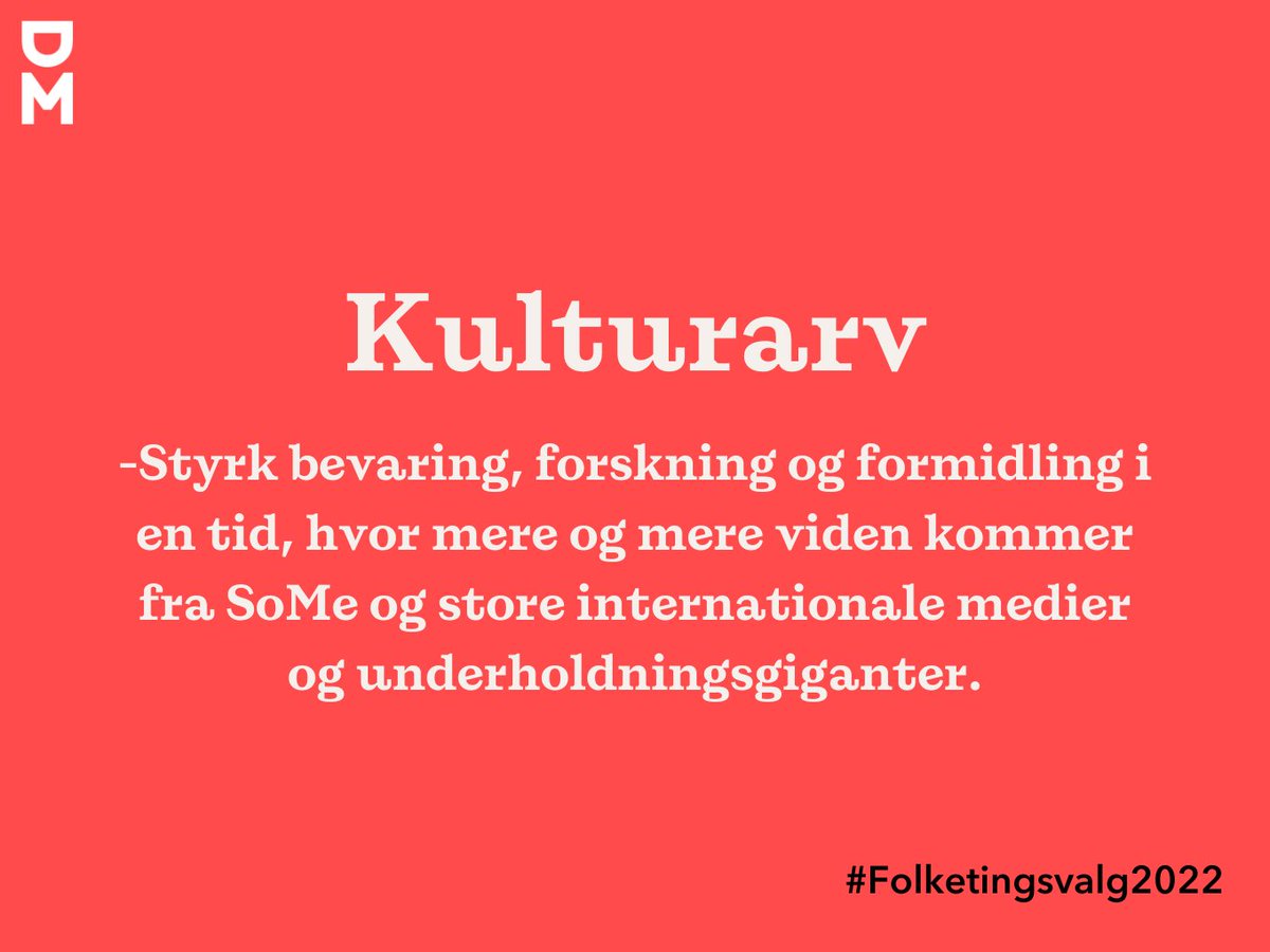 Er det kun internationale streaminggiganter, der skal bringe historie til danskerne? Hvis ikke, må politikerne sikre kulturinstitutioner og public service til folk. Overvej derfor kandidaternes kultur- og mediepolitik, når du på tirsdag sætter dit X. #fv22 #dkpol