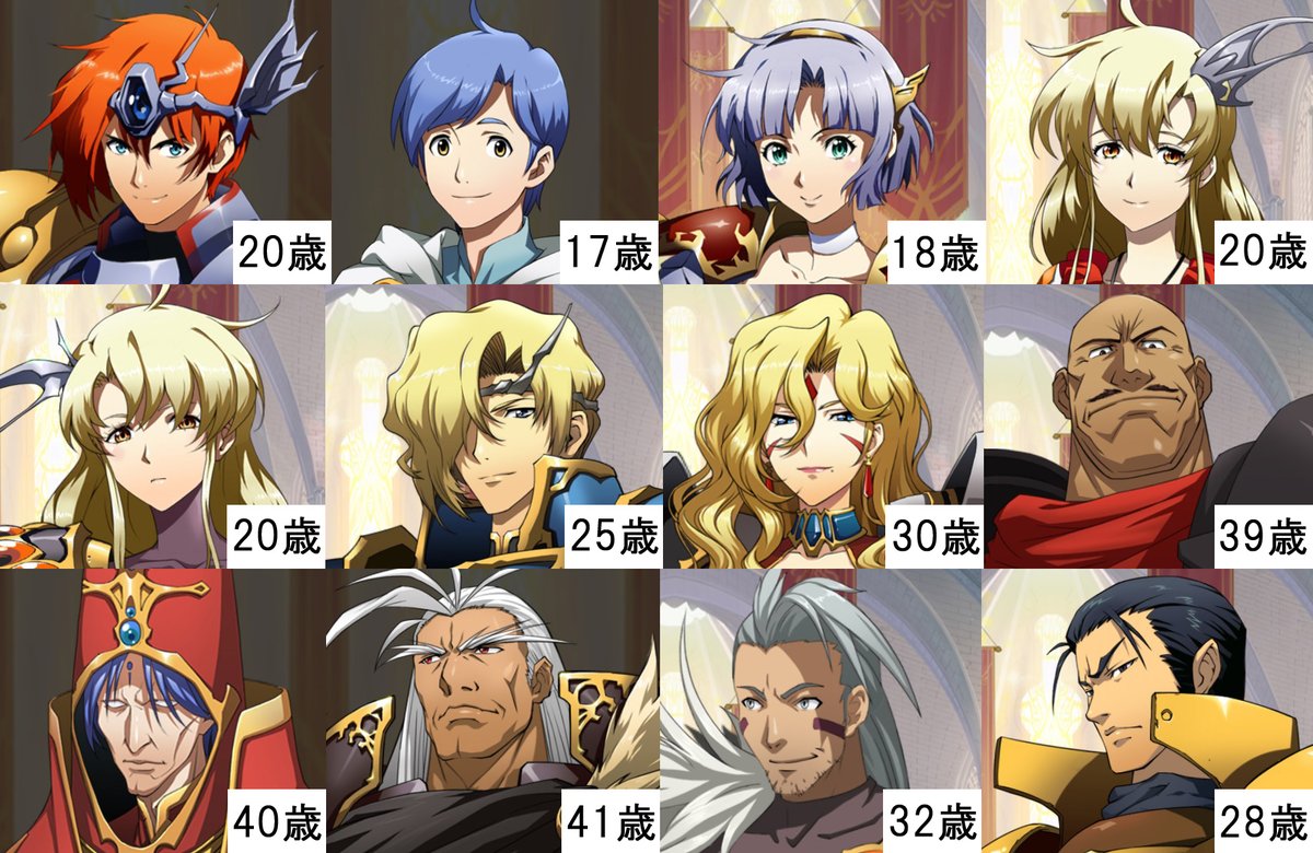 ラングリッサーⅡで年齢が判明しているキャラの一覧作ってみました 