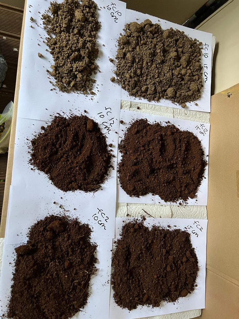 Look at all these different soil colours and textures! They are all taken in the Atherton tablelands area in Australia, but show very different properties and characteristics.