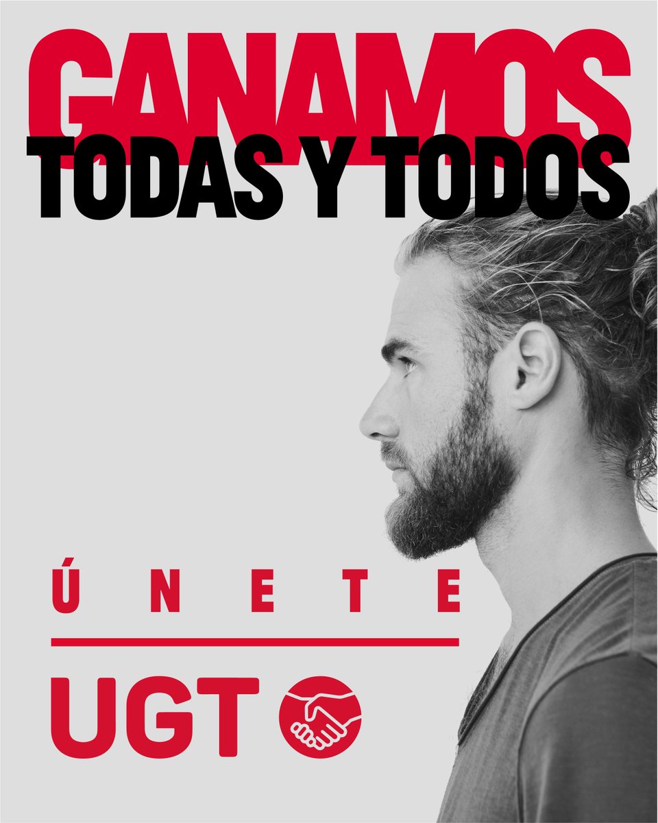 ✊Derechos laborales, contrato indefinido, horas extra remuneradas, vacaciones pagadas… 

👍Ganar todos esos derechos nos ha llevado mucho tiempo, no dejemos que se pierdan

Únete a #UGT, ayúdanos a seguir ganando👉ugt.es/ficha-de-afili…

#ConUGTGanas #Únete #ÚneteALaUGT